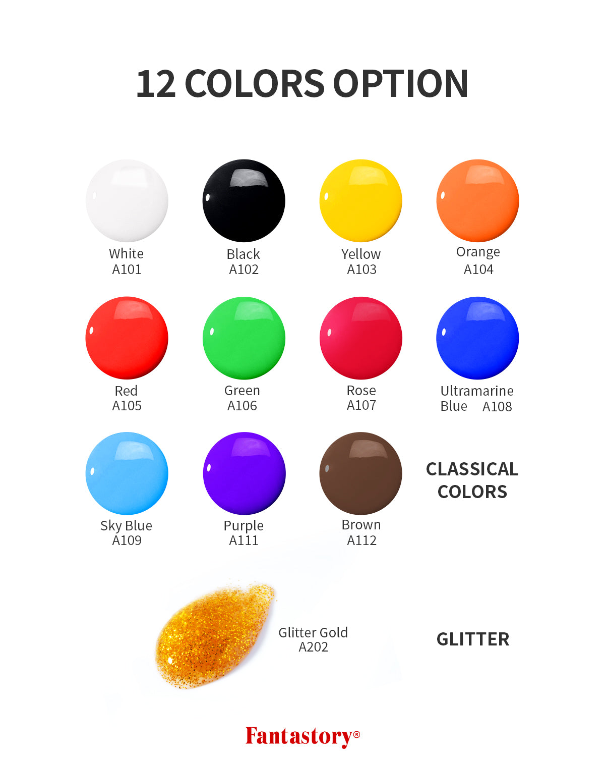 Fantastory Tempera Paint for Kids 12 Colors (8.4 oz Each) Washable Tempera Paint, Kids Poster Paint Sponge Painting, Non-Toxic Kids Paint Finger Paints Hand Paints Bottles Gifts