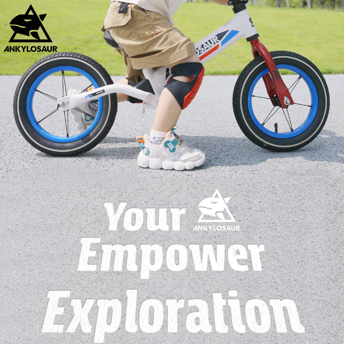 ANKLOSAUR No Pedal Balance Bike, 12" Toddler Bicycle with Adjustable Seat Height Ages 2-5