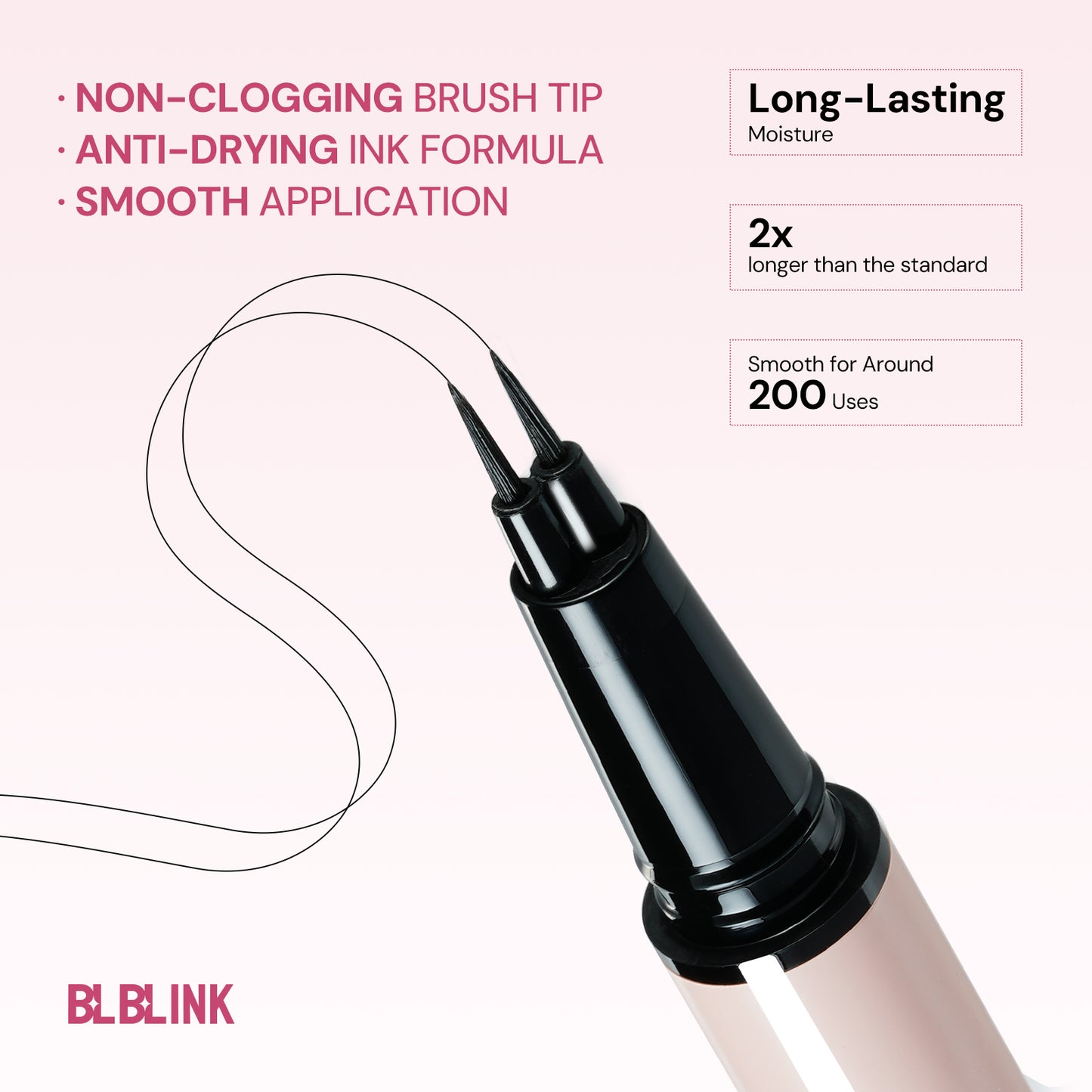 BLBLINK Double Headed Eyebrow Pen 1.5g, Light Grey Brown, 1pcs