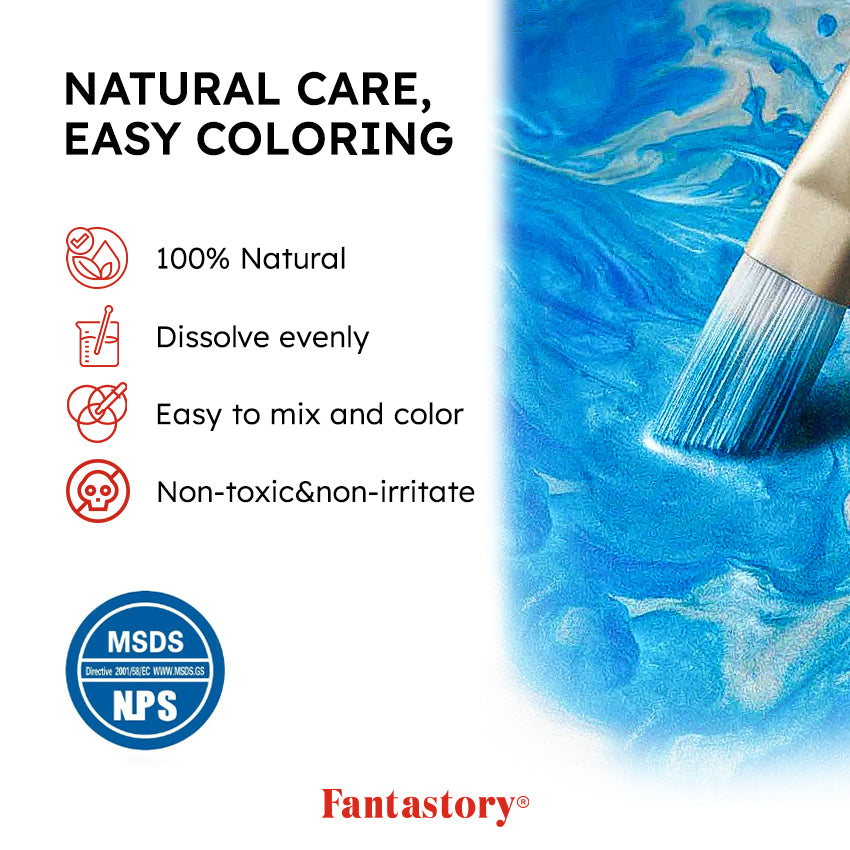 Premium Mica Powder Pearlescent Color Pigment, 18 Colors Art Set for Epoxy Resin, 0.35oz/10g