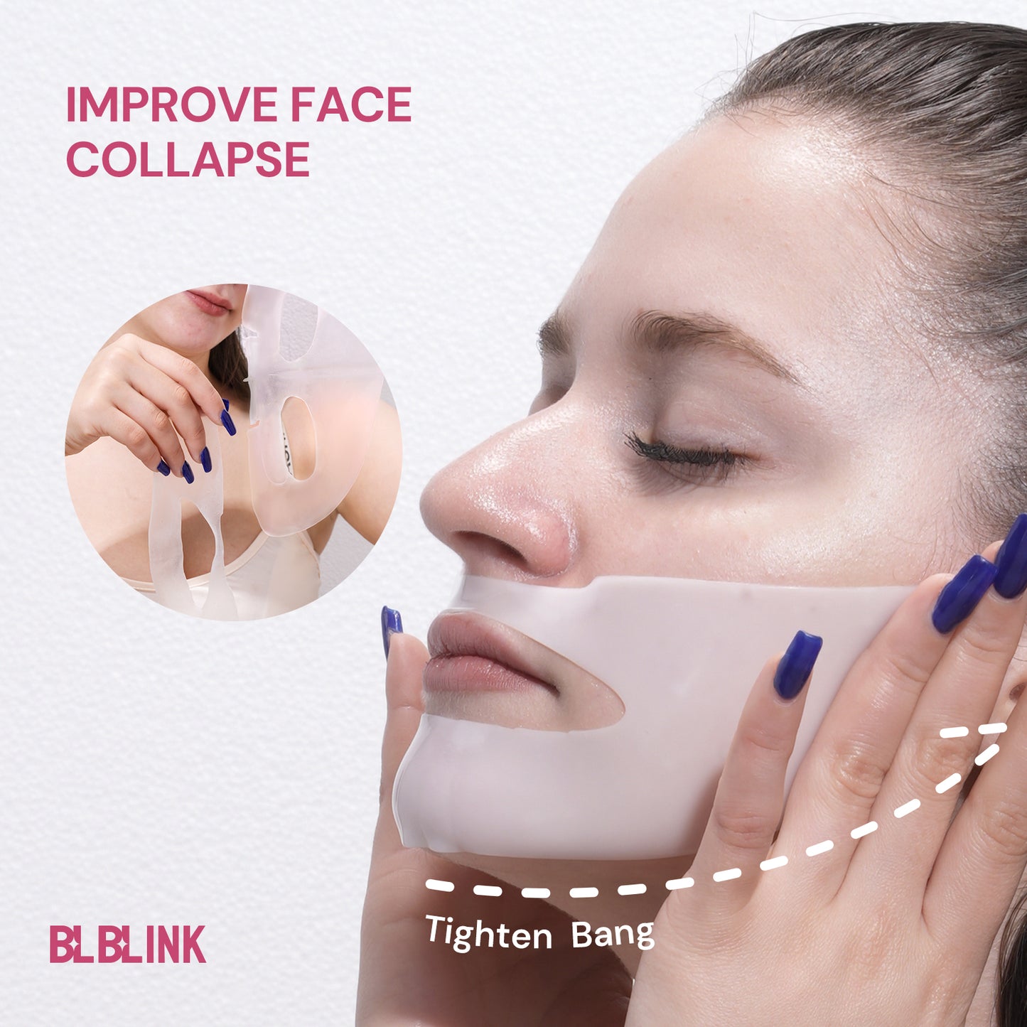 BLBLINK Hydrogel Face Mask, 5-Pack – Cooling Gel Sheet for Deep Hydration, Soothing & Firming, All Skin Types