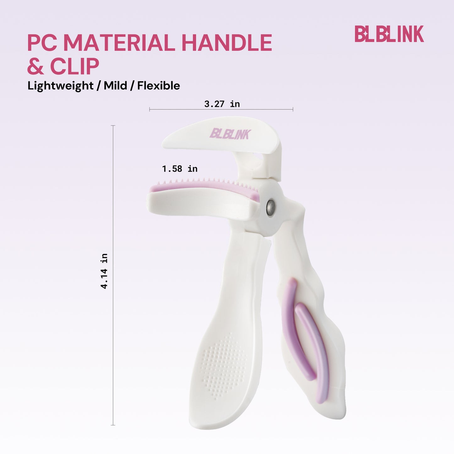 BLBLINK White Eyelash Curler – Comb Teeth Design & 2 Extra Silicone Pads for Perfect Curls in Seconds