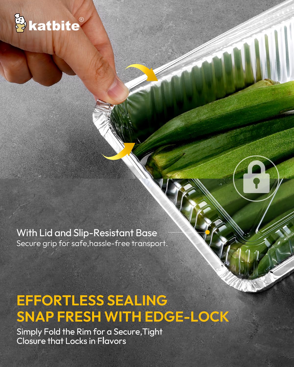 Katbite 100 Count 1 Lb/16 Oz Aluminum Pans (5" X 4"), Mini Aluminum Pans With Lids, Disposable Aluminum Foil Pans