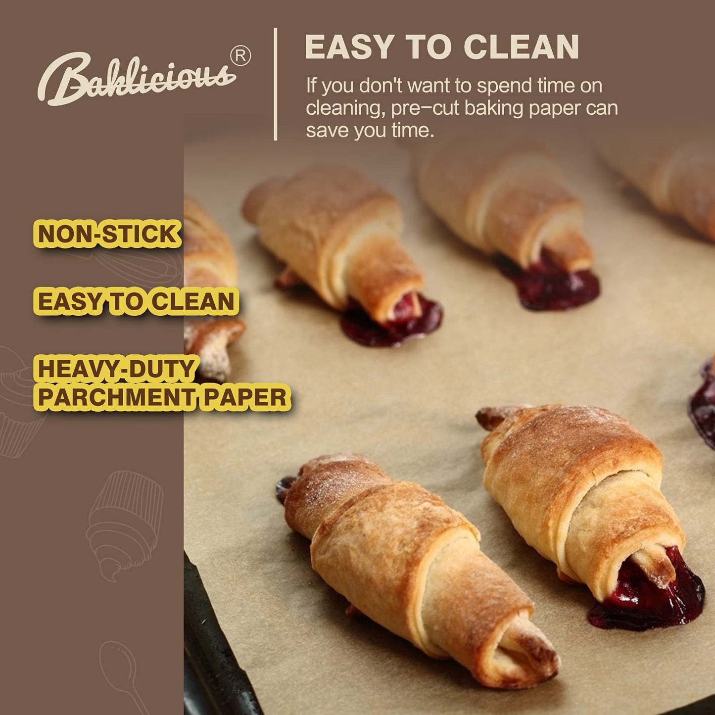 Baklicious 220 Pcs 9x13 Unbleached Pre-cut Parchment Paper Baking Sheets for Oven