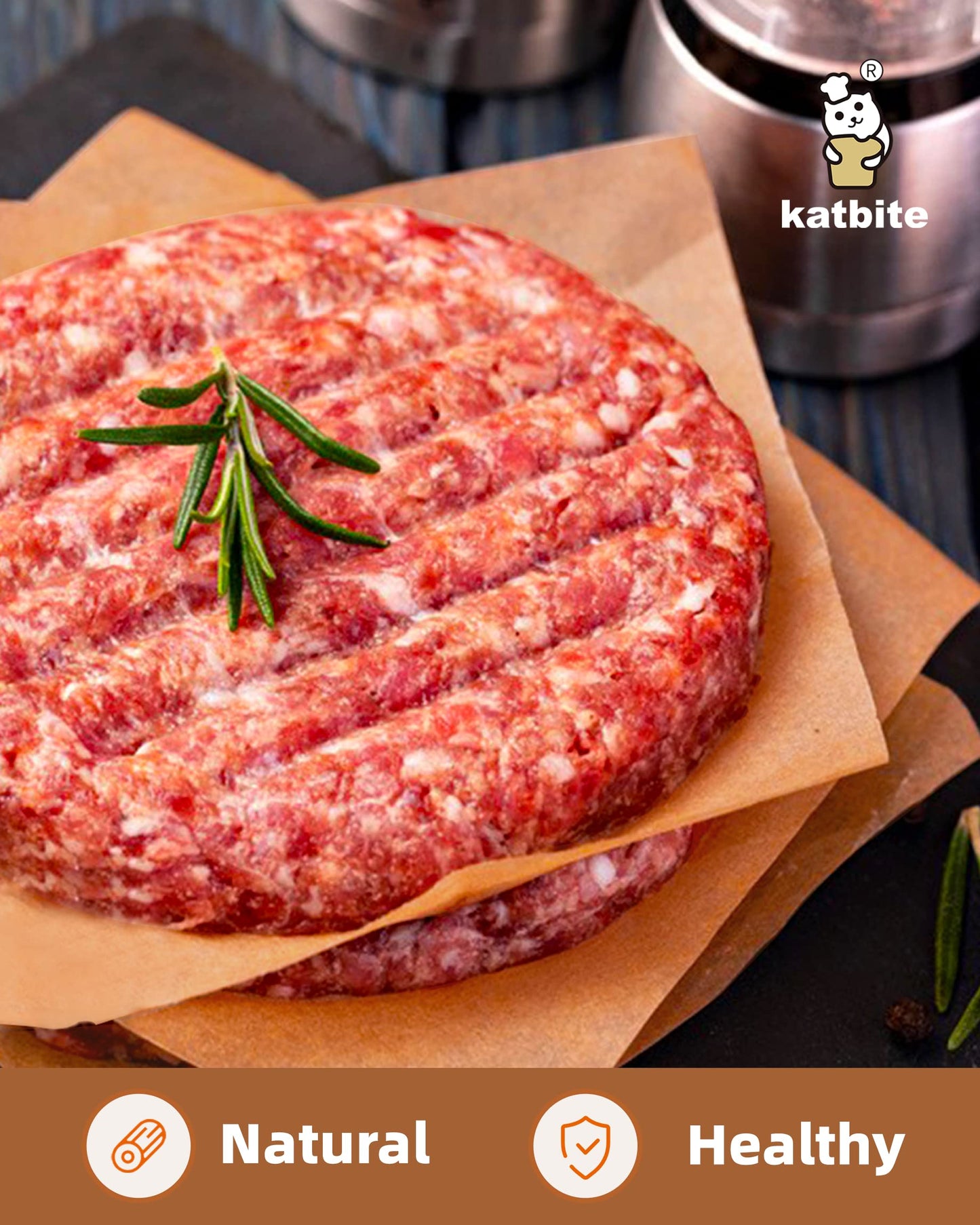 Katbite 300Pcs Patty Paper, 6inch Baking Parchment Paper Sheets for Separating Burger Patty