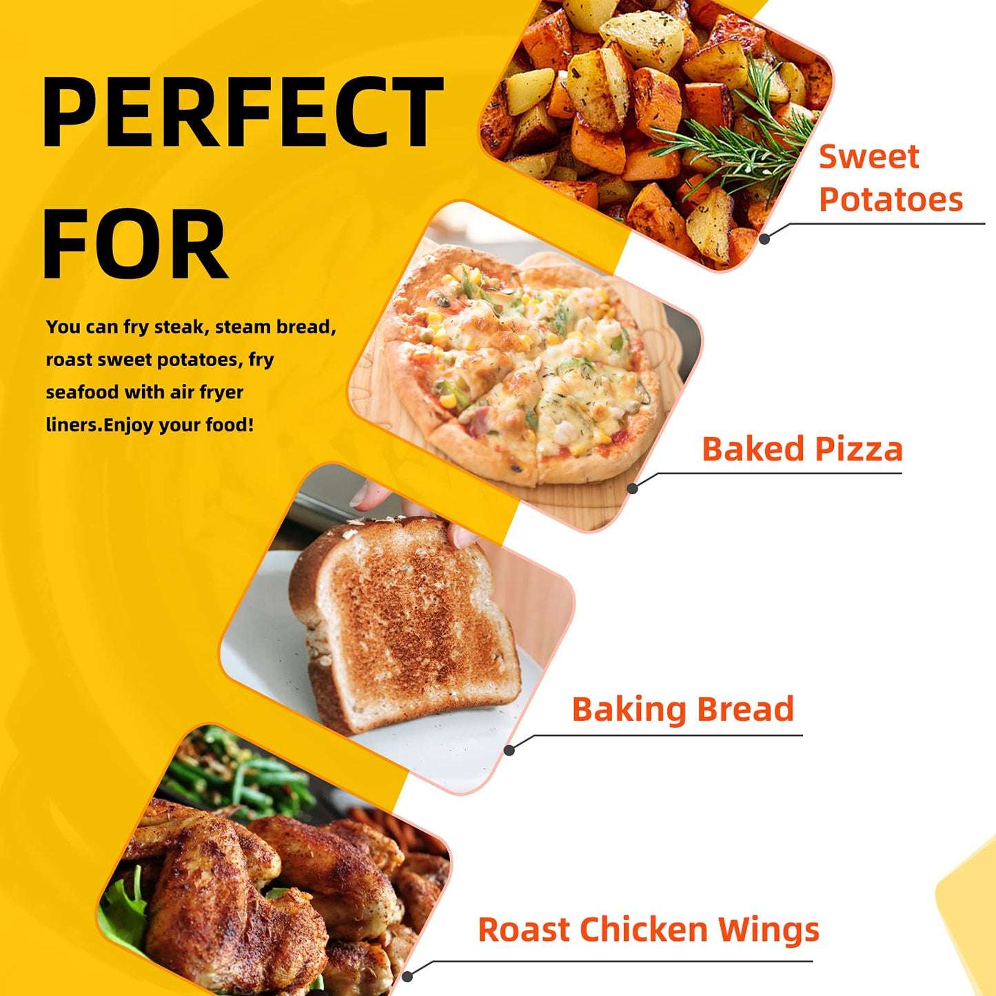 Katbite 200Pcs 9inch Air Fryer Parchment Paper Square Perforated Parchment Paper for Baking