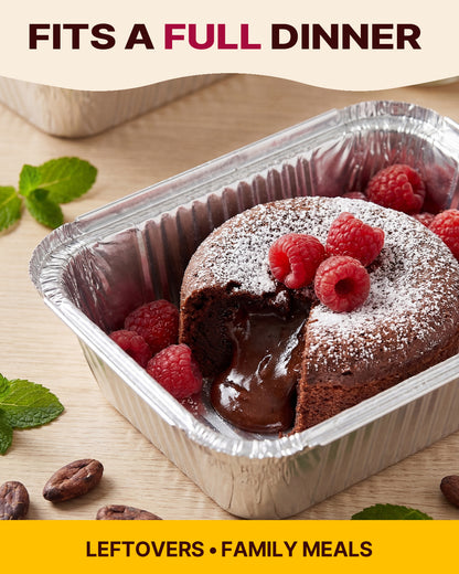 Katbite 4x5 Inches 50 Pack Aluminum Pans with Lids - Small Disposable Foil To-Go Containers, Perfect for Meal Prep and Takeout