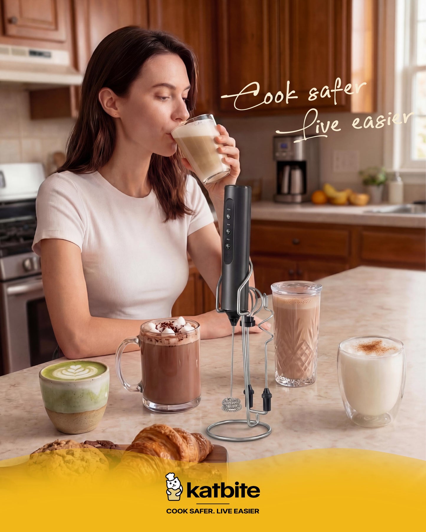 Katbite Electric Milk Frother