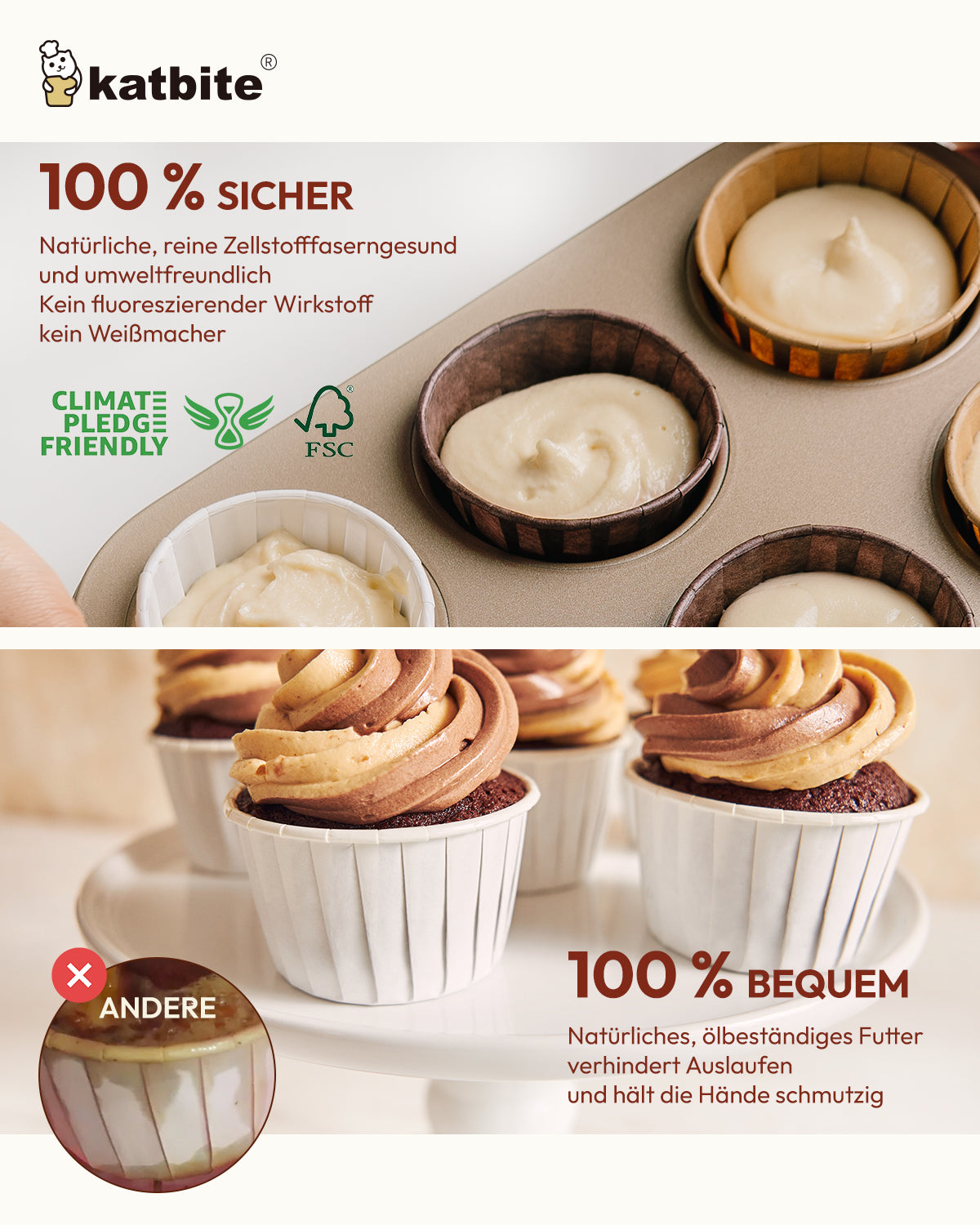 Katbite 150PCS Multi- Color Parchment Cupcake Liners Christmas Cupcake Liners Muffin Baking Liners