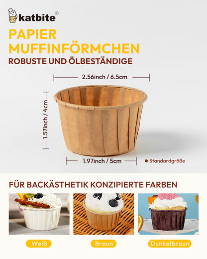 Katbite 150PCS Multi- Color Parchment Cupcake Liners Christmas Cupcake Liners Muffin Baking Liners