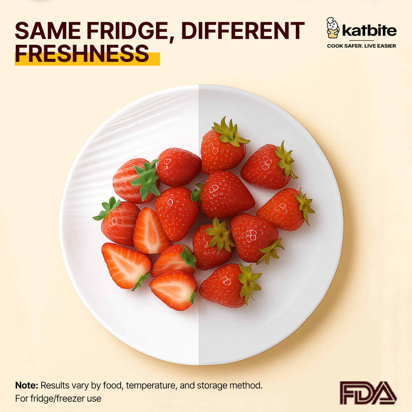 Katbite Plastic Wrap Roll, 12 in x 1200 ft (1200 sq ft), Clear Food Wrap, Removable Slide Cutter Included