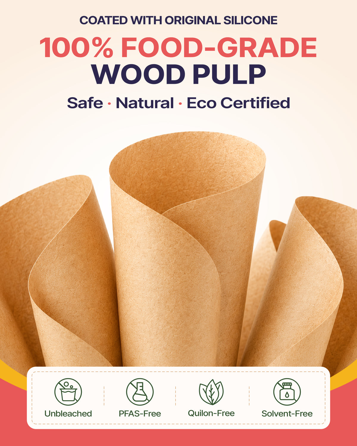 Katbite 220 Sheets 13x18 in Parchment Paper, Unbleached Non-Stick Baking Paper Sheets