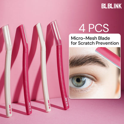 BLBLINK Women Eyebrow Trimmer, 2-Pack Reusable Razor, 15cm Blade Length, Facial Hair Remover