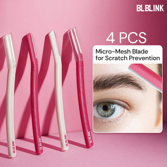 BLBLINK Women Eyebrow Trimmer, 2-Pack Reusable Razor, 15cm Blade Length, Facial Hair Remover