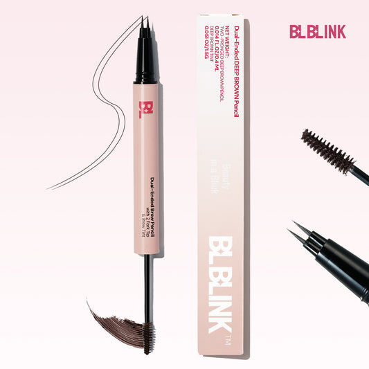 BLBLINK Double Headed Eyebrow Pen 1.5g, Light Grey Brown, 1pcs