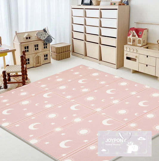 Joypony Large Baby Play Mat, 50 x 50 in, Foldable, Double-Sided, for Babies and Toddlers