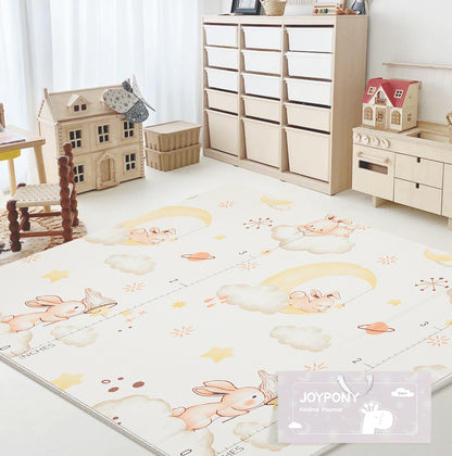 Joypony Large Baby Play Mat, 50 x 50 in, Foldable, Double-Sided, for Babies and Toddlers
