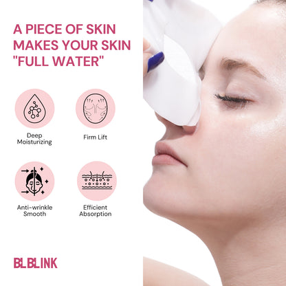 BLBLINK Hydrogel Face Mask, 5-Pack – Cooling Gel Sheet for Deep Hydration, Soothing & Firming, All Skin Types