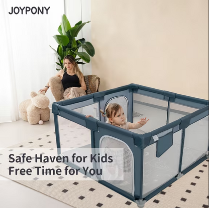 Joypony Baby Playpen with Mat, 50x50inch Foldable Playpen for Babies and Toddlers
