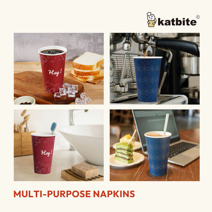 Katbite Disposable Paper Cups Biodegradable and Eco-Friendly 16 oz 60 Count