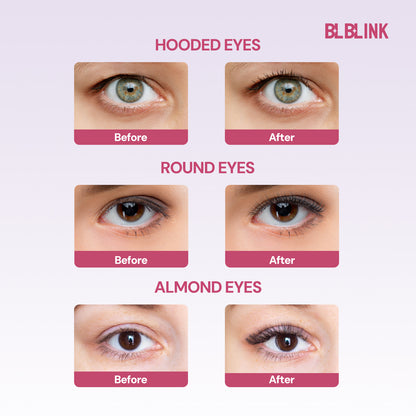 BLBLINK White Eyelash Curler – Comb Teeth Design & 2 Extra Silicone Pads for Perfect Curls in Seconds