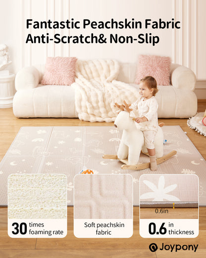 Joypony Baby Play Mat, 50x50 Inch Waterproof Reversible Foam Crawling Mat