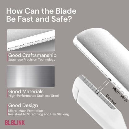 BLBLINK Women Eyebrow Trimmer, 2-Pack Reusable Razor, 15cm Blade Length, Facial Hair Remover