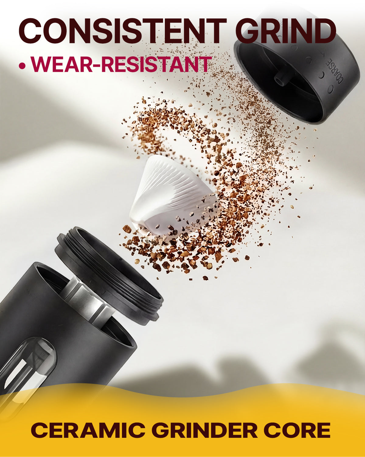 Katbite Electric Salt and Pepper Grinder Set, Usb Charging Base, Button Control, Adjustable Coarseness