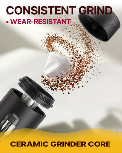 Katbite Electric Salt and Pepper Grinder Set, Usb Charging Base, Button Control, Adjustable Coarseness