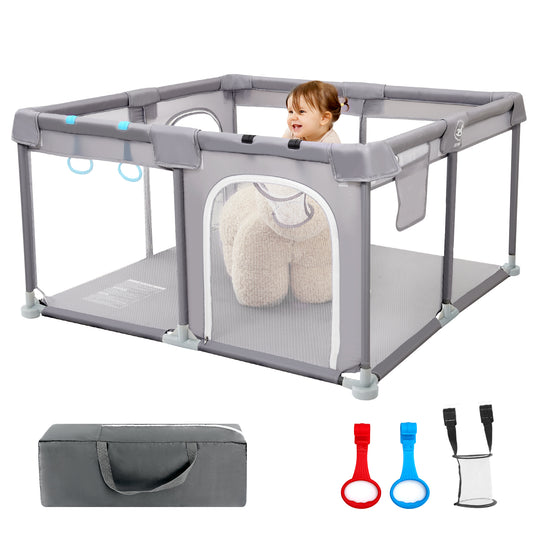 Joypony Extra Large Baby Playpen - Babies and Toddlers Playard and Activity Center (50x50x27 inch)