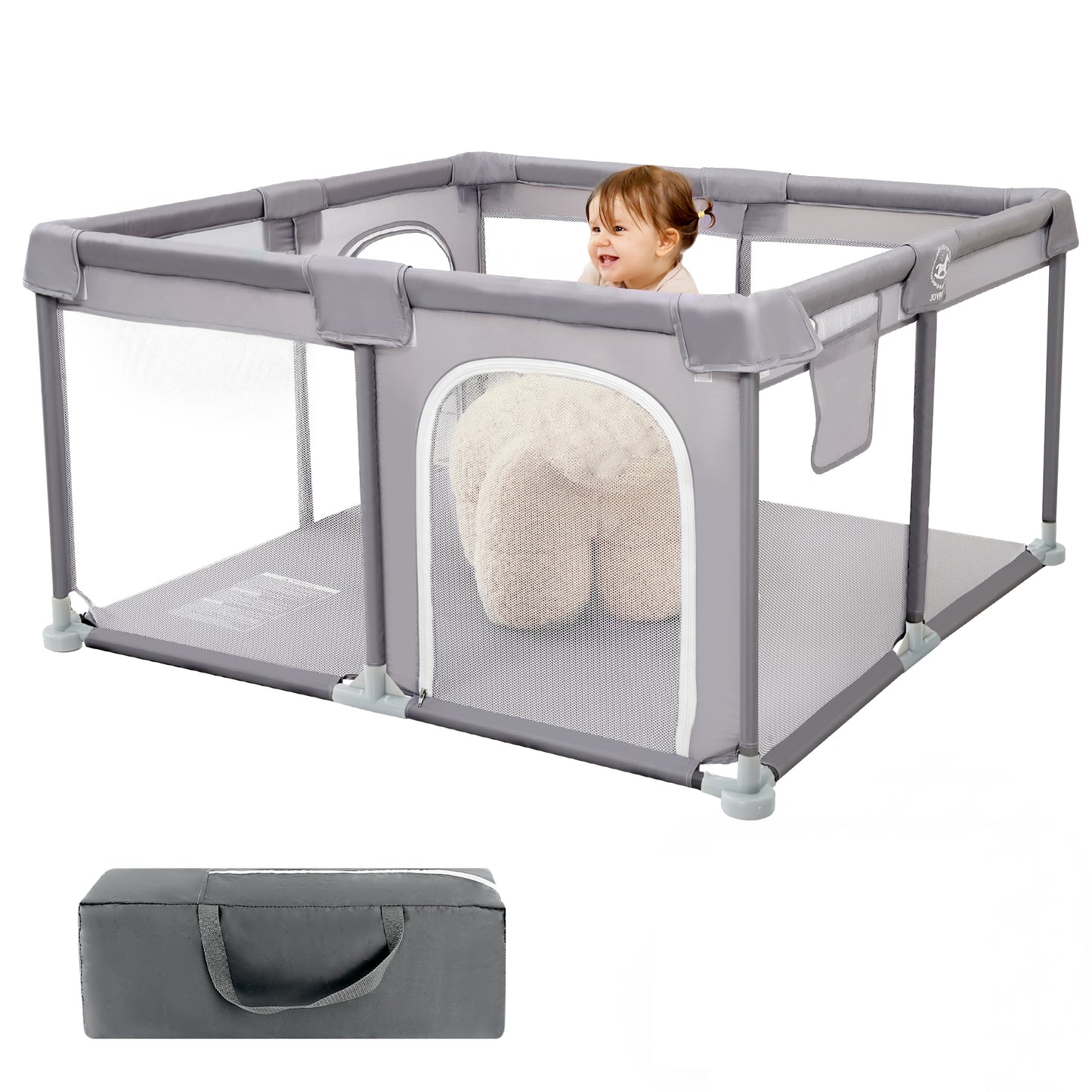 Joypony Extra Large Baby Playpen - Babies and Toddlers Playard and Activity Center (50x50x27 inch)