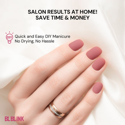 BLBLINK Matte Pink Press-On Nails – 24PCS Short Square Salon-Grade Fake Nails for a Chic, Effortless Look