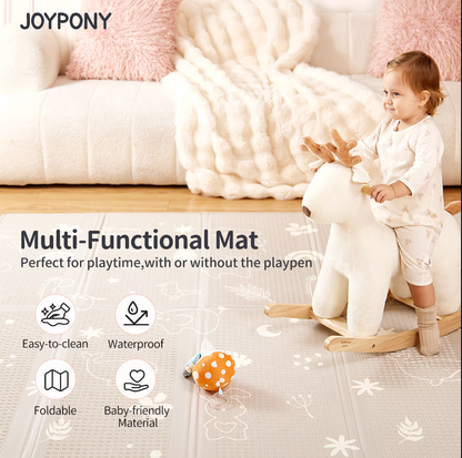 Joypony Baby Playpen with Mat, 50x50inch Foldable Playpen for Babies and Toddlers