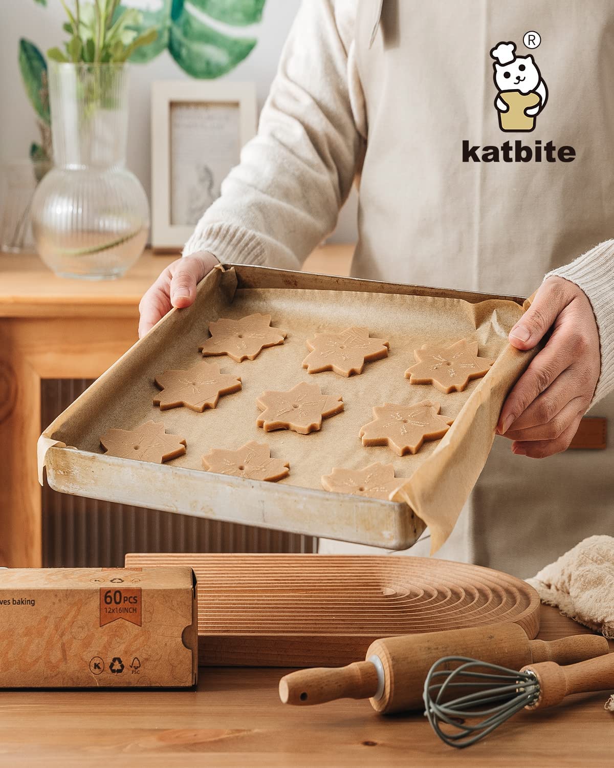 Katbite 120Pcs 8x12 inches Heavy Duty Parchment Paper Sheets for Baking