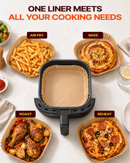 Katbite 8 inch 390pcs Air Fryer Liners, Non Stick Disposable Paper Liner Parchment Paper