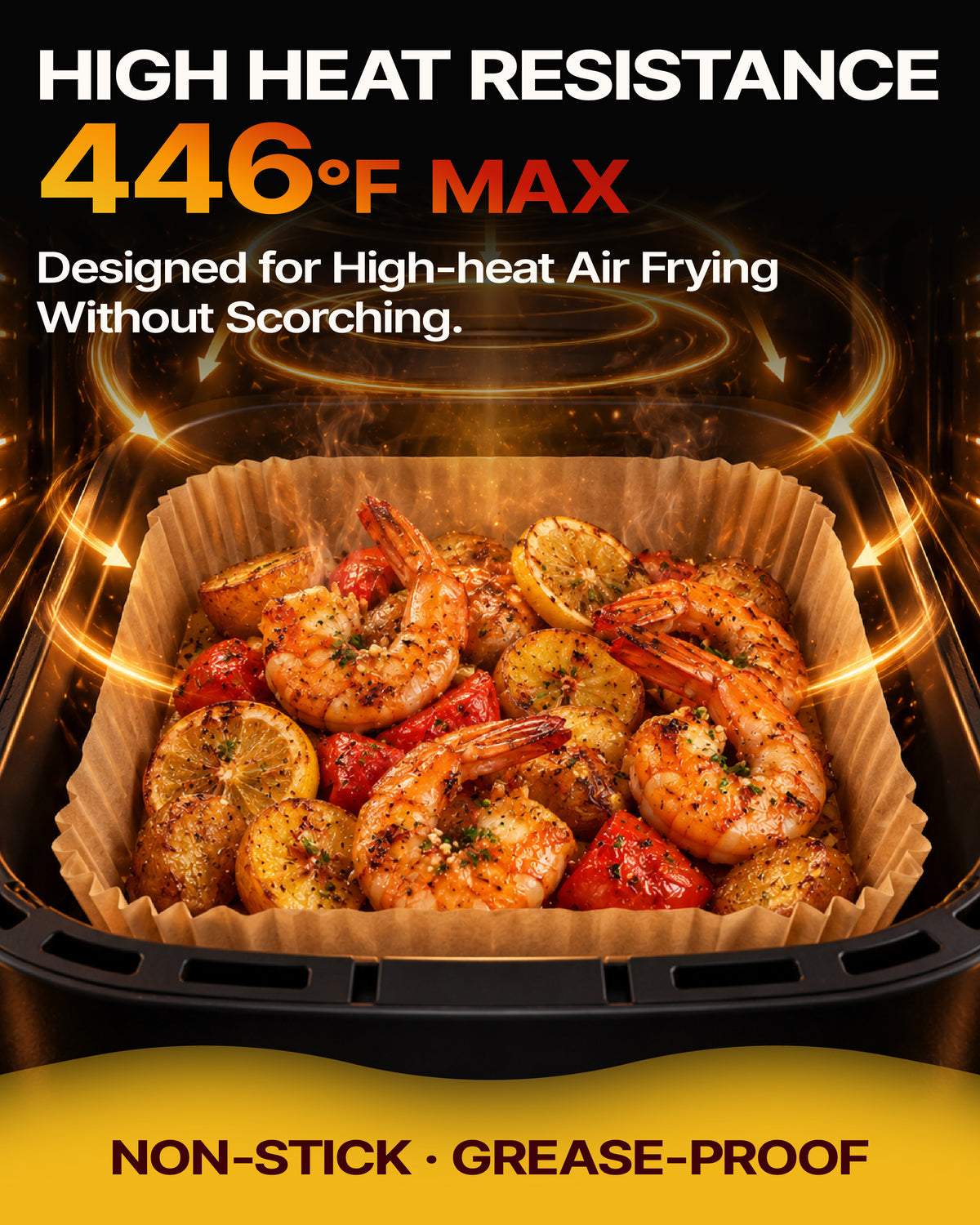 Katbite 8 inch 390pcs Air Fryer Liners, Non Stick Disposable Paper Liner Parchment Paper