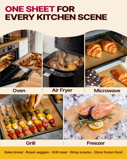 Katbite Nonstick Baking Pop-up Parchment Paper Sheets, 9 x 13 in, 100 Count