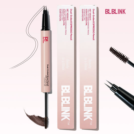 BLBLINK Dual-Ended Eyebrow Pencil, Strong Coffee Color, 1.5g, 2-Pack