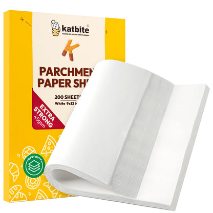 Katbite Heavy Duty Parchment Paper for Baking, 9x13 inch, 200 Pcs