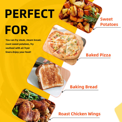 Katbite 200Pcs 9inch Air Fryer Parchment Paper Square Perforated Parchment Paper for Baking